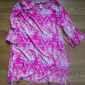 Justice Girls Size 8 Pink Dress with Waist Tie